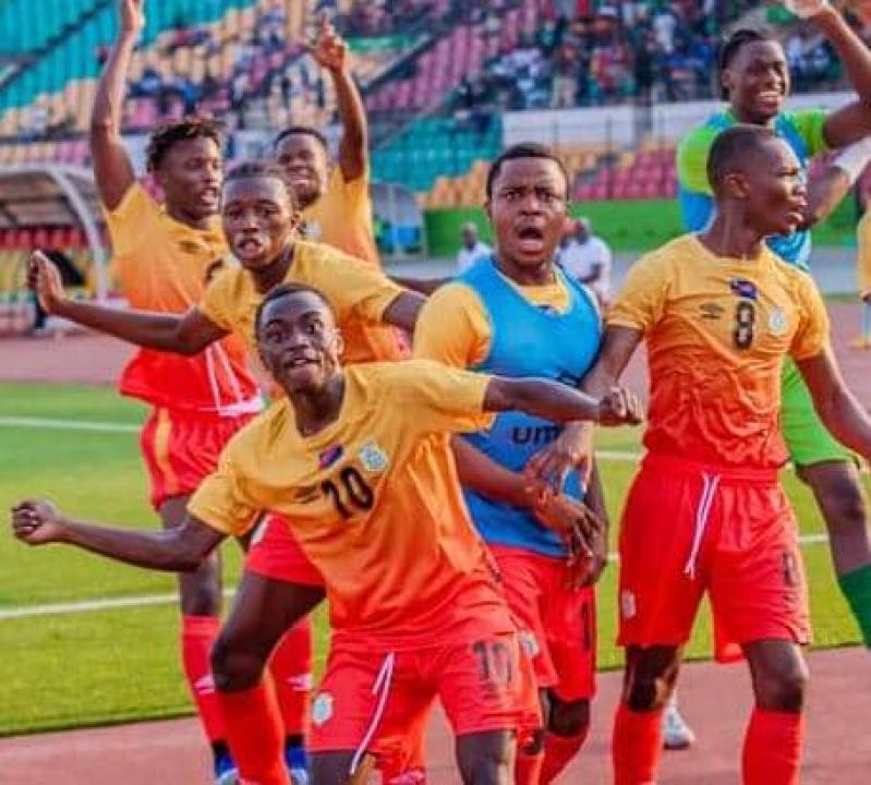 Les Léopards U20 en pleine célébration lors du tournoi zonal des éliminatoires de la CAN U20 déroulé à Brazzaville. [Photo d'illustration]