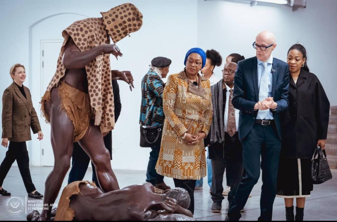 Yolande Elebe Ma Ndembo, ministre de la culture arts et patrimoine et d'autres personnalités congolaises à Bruxelles [photo d'illustration]