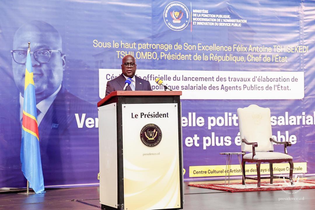 Le Président Félix Tshisekedi lance officiellement les travaux d’élaboration d’une nouvelle politique salariale pour les agents de l’État au CCAPAC