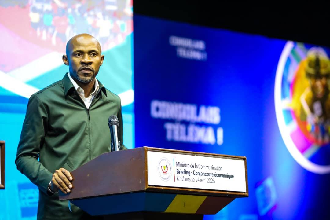 Le ministre de la Communication et Médias, porte-parole du Gouvernement, Patrick Muyaya Katembwe