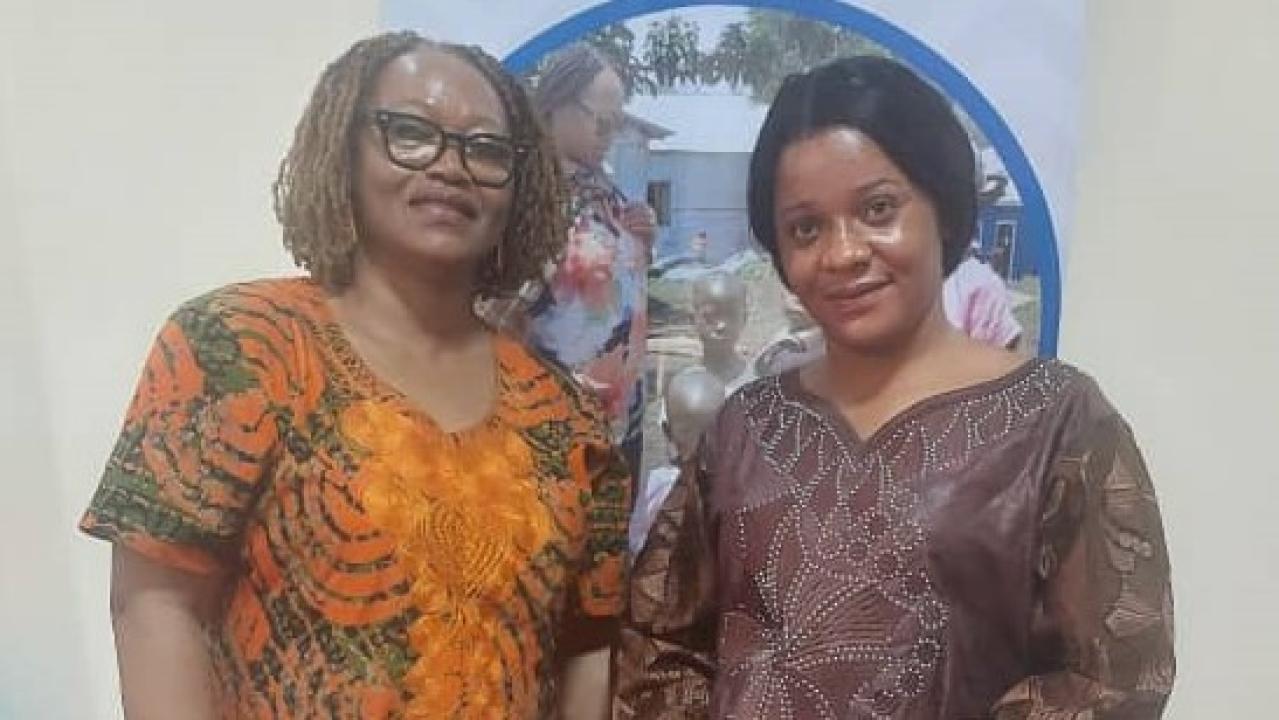 Thérèse Ohaka Deko et Gisèle Ntumba, respectivement Ministre du Genre de la Province du Sankuru et la Commissaire nationale en charge des Droits des femmes à la CNDH-RDC