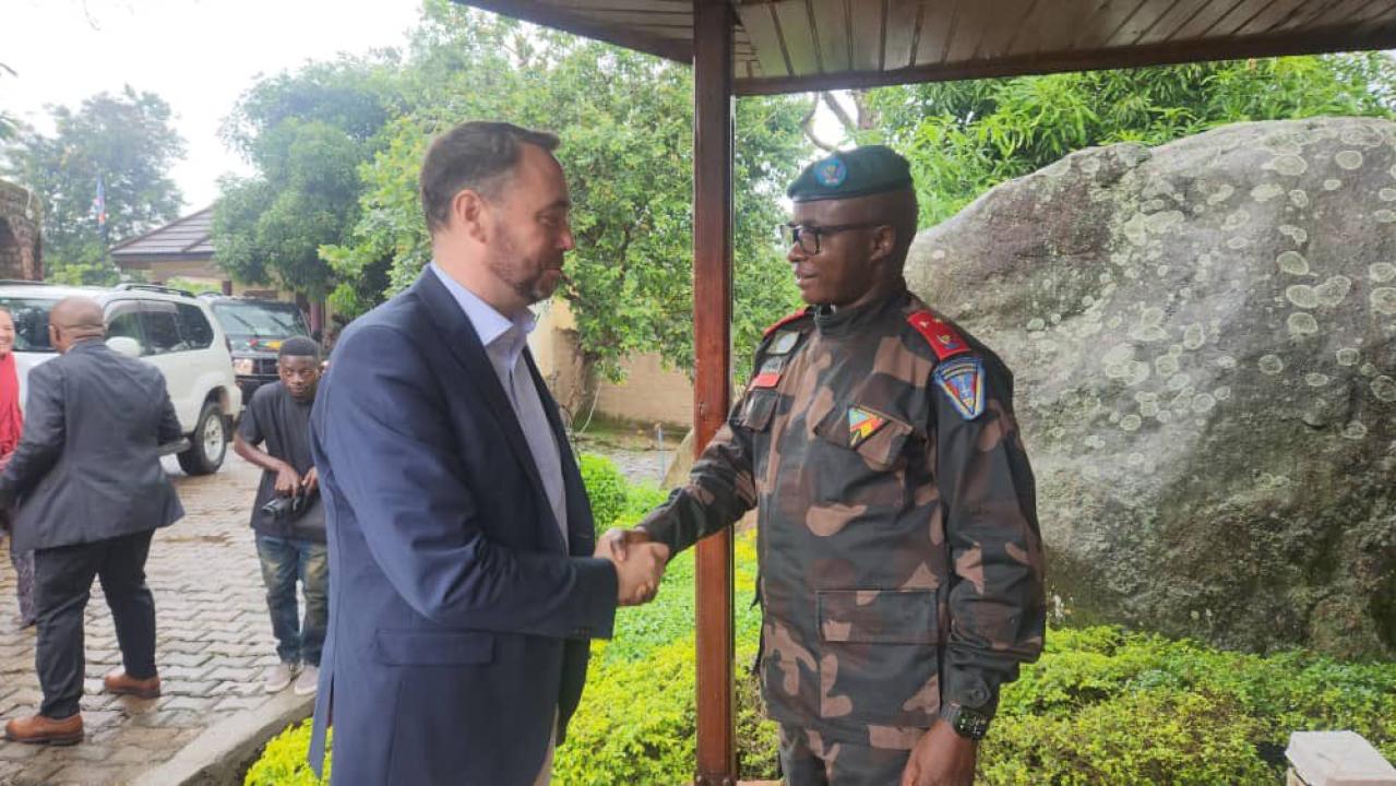 Le diplomate belge Maxime Prévôt reçu à Beni par le gouverneur militaire Kakule Somo Evariste
