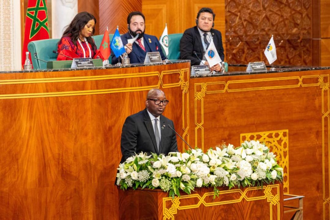 Jean-Michel Sama Lukonde porte haut la voix de la RDC sur la crise dans l'Est du pays à la 3ème édition du Forum du Dialogue Parlementaire Sud-Sud de l'ASSECAA à Rabat au Maroc.