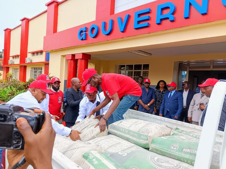 Des sacs de ciment remis au gouvernement provincial du Kasaï [photo d'illustration]