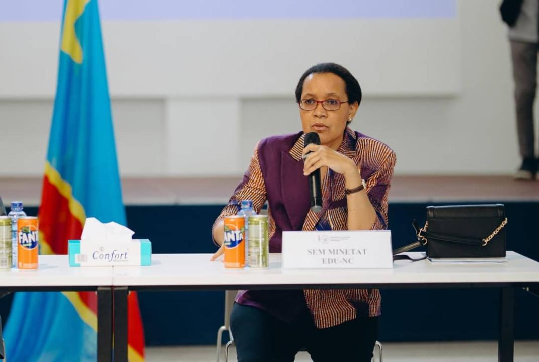 Raissa Malu, ministre de l’Éducation nationale et Nouvelle Citoyenneté à l’occasion de la journée de l’enseignement en RDC