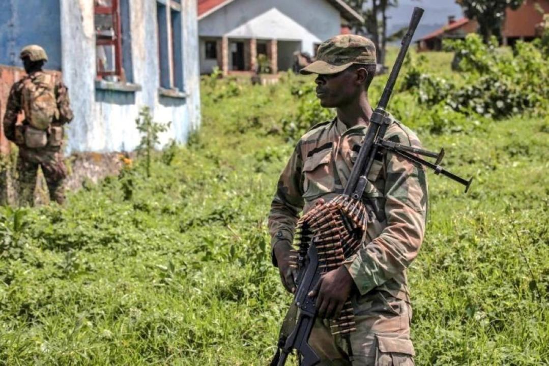 Des soldats de la rébellion du M23-AFC dans le camp militaire de Rumangabo [photo d’illustration]