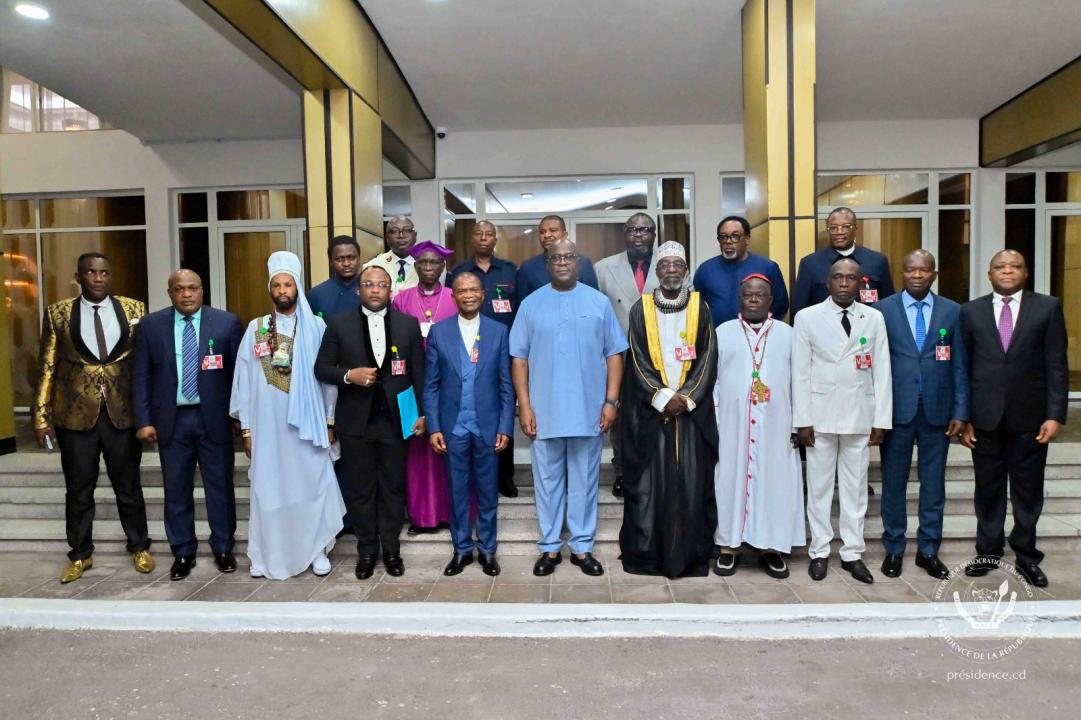 La plateforme des confessions religieuses avec le chef de l'État Félix Tshisekedi [ Photo d'illustration]