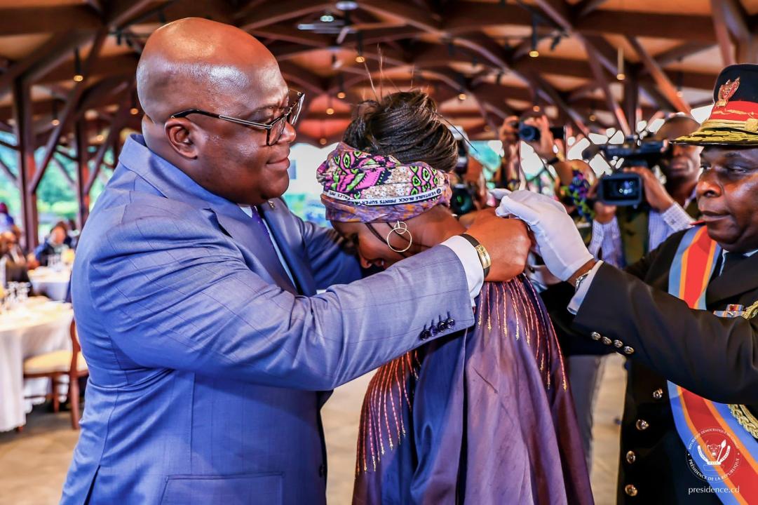 Safia Ibrahim-Netter élevée au rang de Commandeur par le Président Félix Tshisekedi