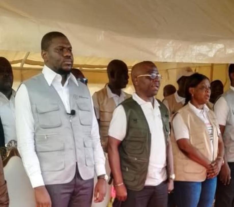Le ministre national de la pêche et élevage Jean Pierre Tshimanga au côté du gouverneur du kongo central Grâce Bilolo [photo d'illustration]