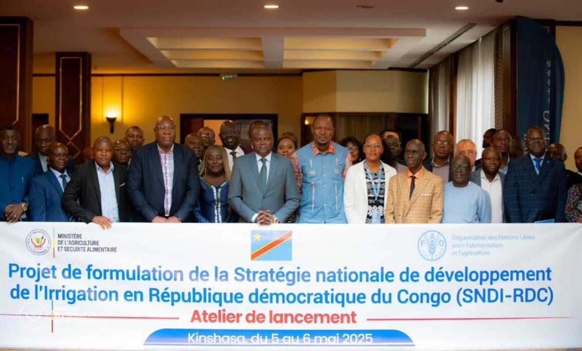Lancement, à Kinshasa, du projet de stratégie nationale pour développer l’irrigation agricole en RDC