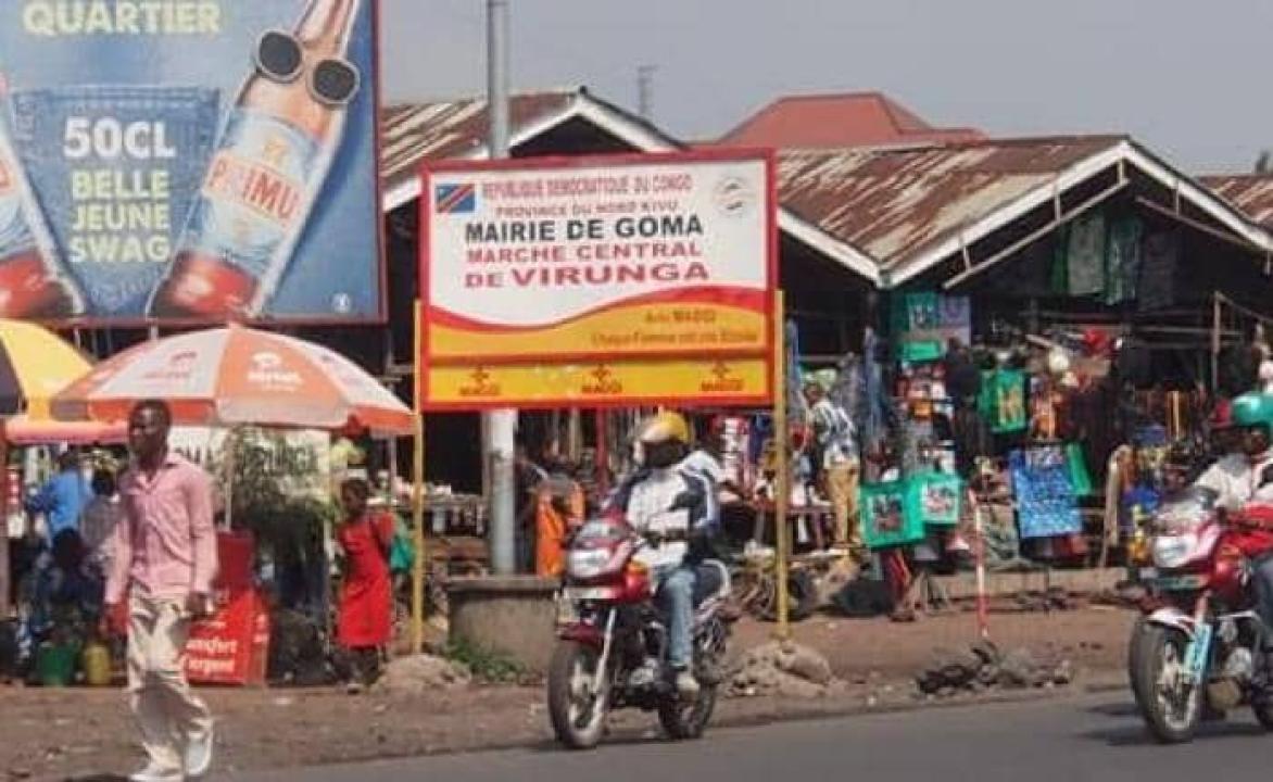 Vue du marché central de Virunga dans la ville de Goma [photo d’illustration]