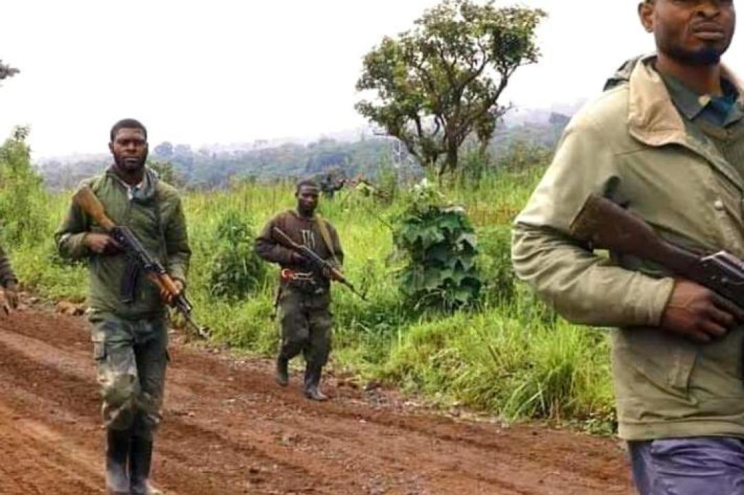Les éléments du groupe d'autodéfense Wazalendo au front