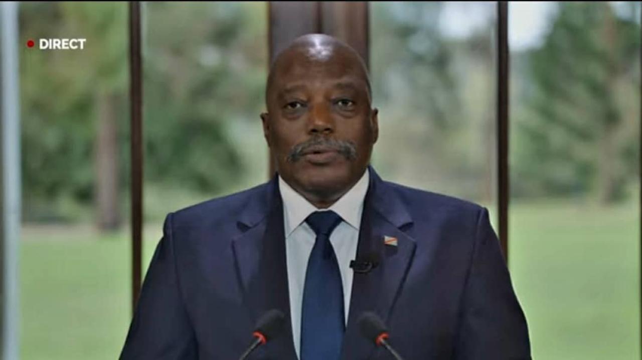 Le Président honoraire de la RDC Joseph Kabila Kabange s’adressant à la nation congolaise, ce vendredi 23  mai 2025