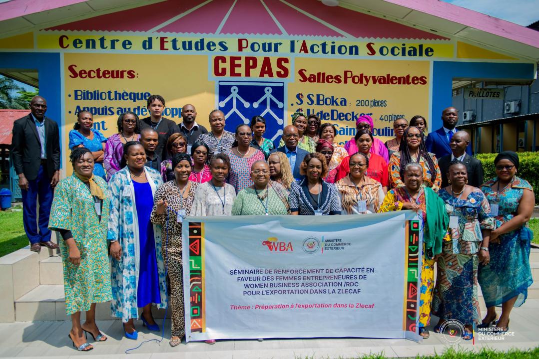 Un séminaire de renforcement des capacités à l’intention des femmes entrepreneures, membres de l’association Women Business/RDC, organisé pour 5 jours, par le ministère du Commerce extérieur