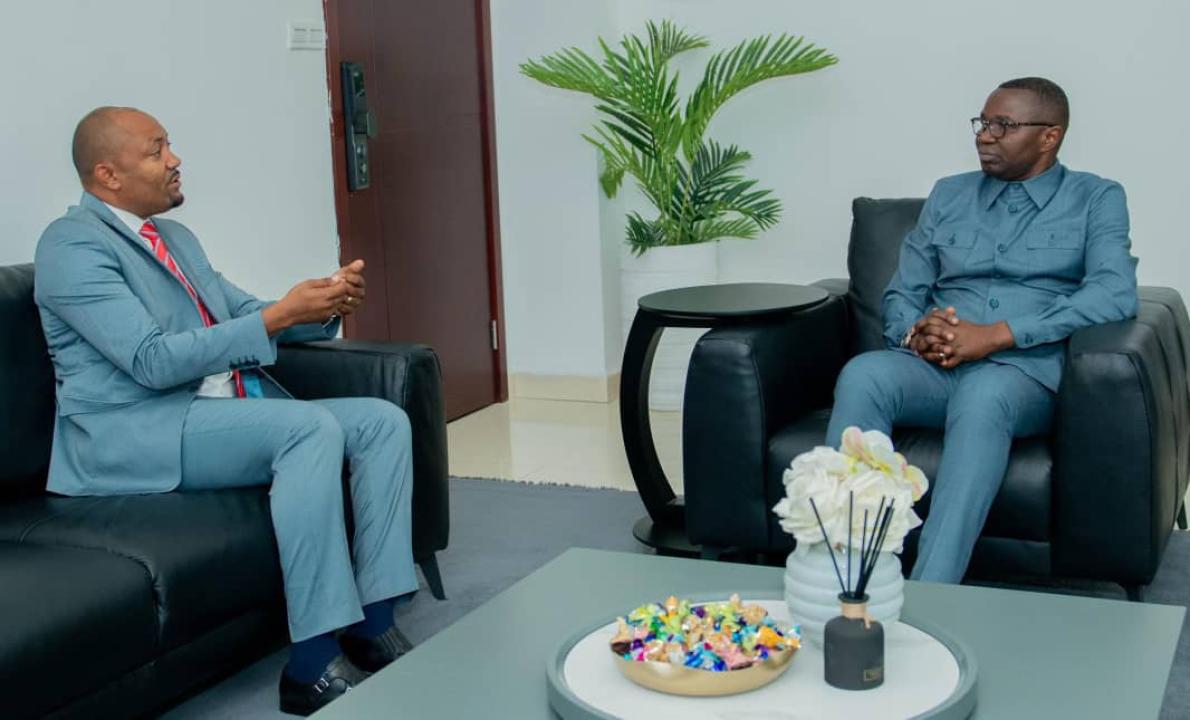 Jack Mabaya Kashit, Directeur général du FONAK reçu en audience par le ministre Julien Paluku Kahongya du Commerce extérieur et ancien gouverneur du Nord-Kivu