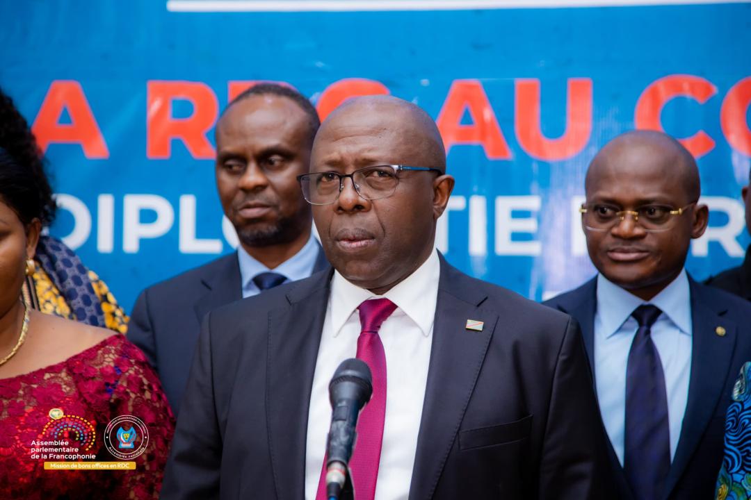 Les membres de l'opposition parlementaire conduits par le député Christian Mwando pour des échanges avec la mission de bons offices de l'APF