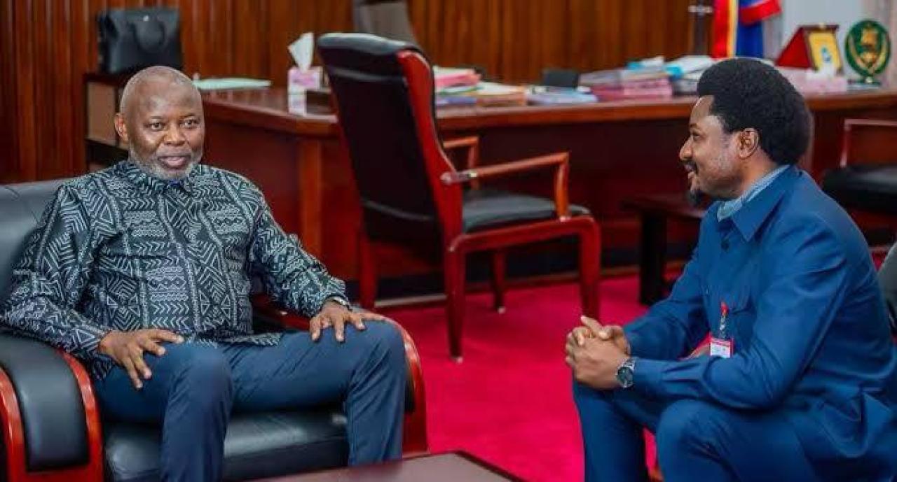Le Président de l'Assemblée nationale, Vital Kamerhe, et le ministre de la justice, Constant Mutamba. [Photo d'illustration]