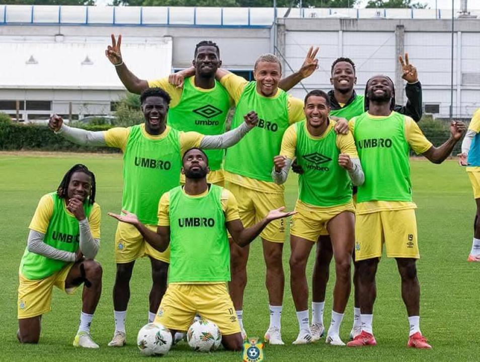 Les Léopards lors d'une séance d'entraînement à Orléans.