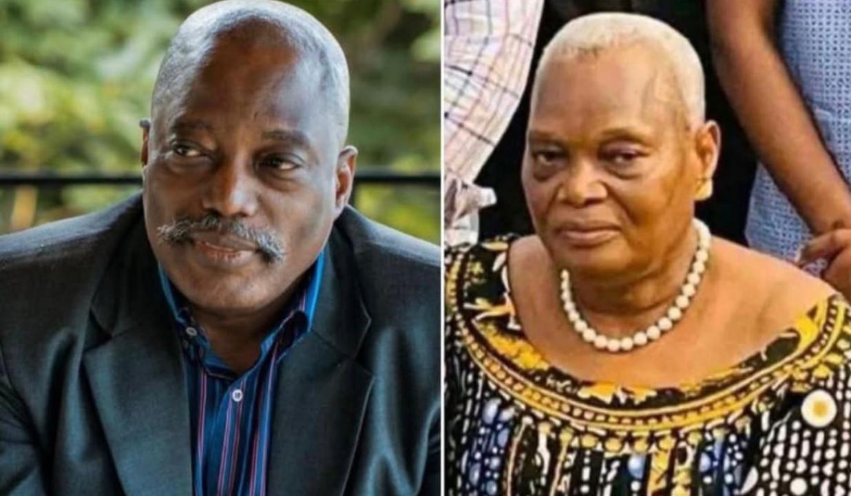 ( De gauche à droite) L’ancien président Joseph Kabila et sa maman, Sifa Kabila