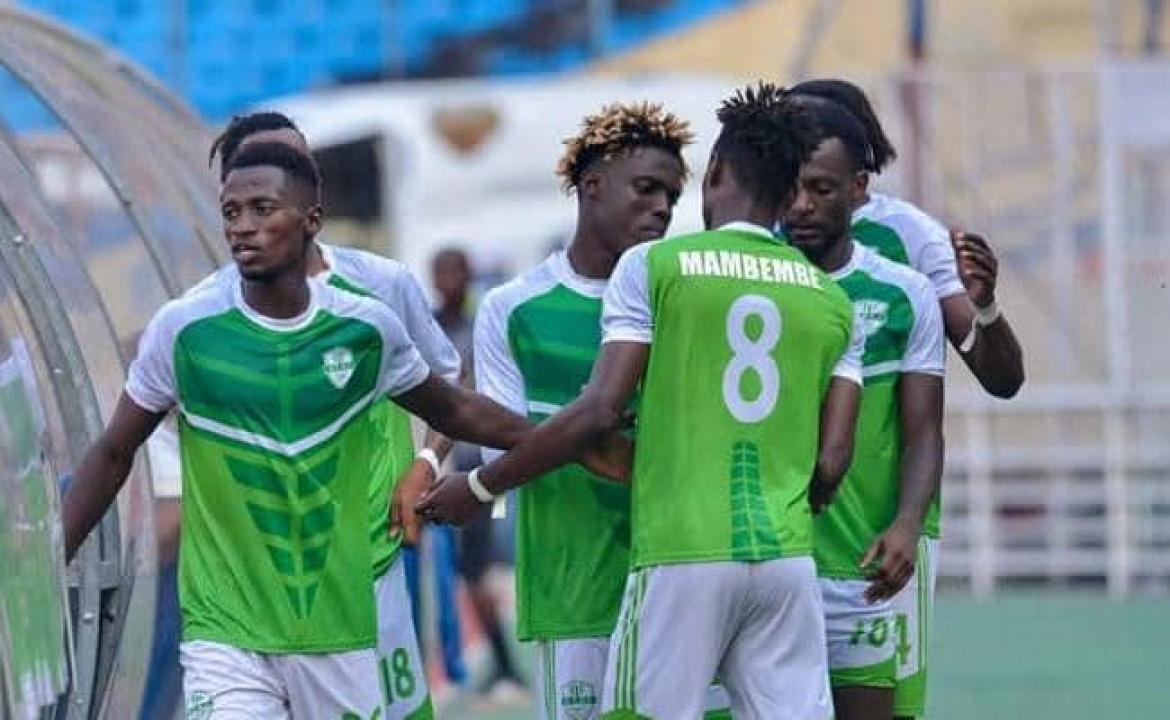 Les joueurs du DCMP en pleine célébration d'un but, au Stade des Martyrs de la Pentecôte. [ Photo d'illustration ]