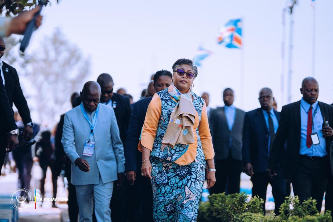 Arrivée de la Première Ministre Judith Suminwa à Kolwezi, chef-lieu de la Province de Lualaba