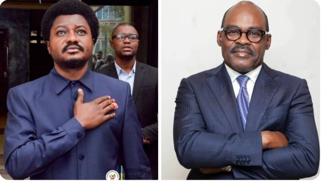 Le Ministre d'État de la justice Constant Mutamba et l'ex ministre des finances Nicolas Kazadi
