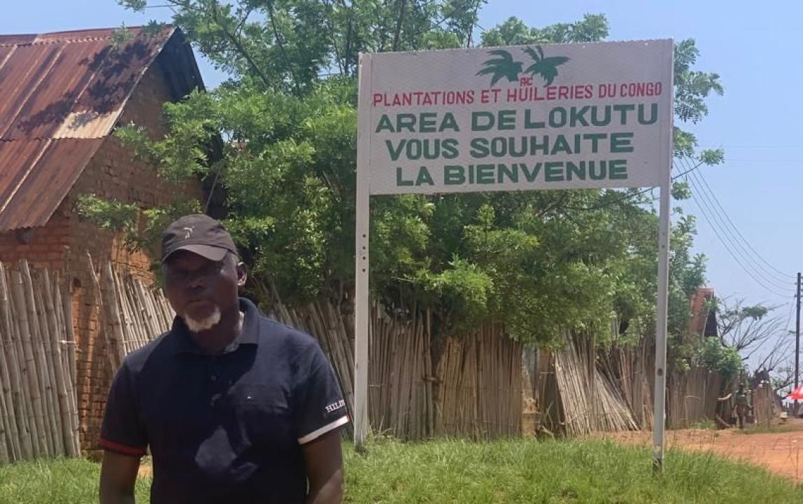 Le militant Jean- François Mombia lors de sa descente à la PHC, dans la province de Tshopo