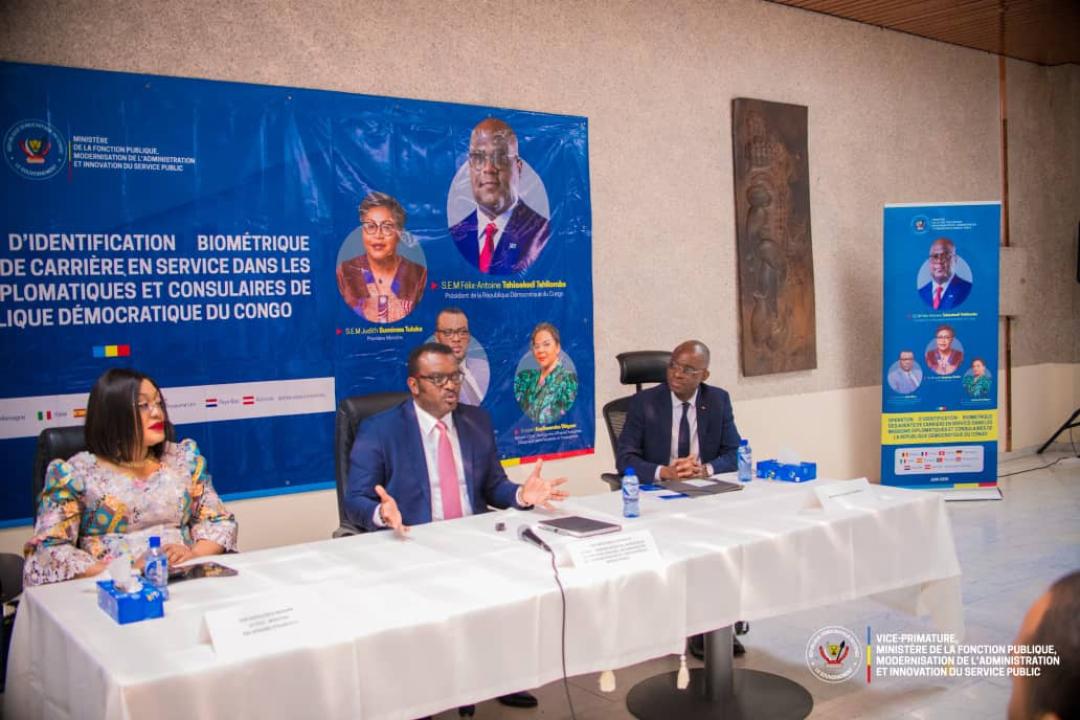 Jean-Pierre Lihau et Grace Yamba lancent l’identification biométrique des diplomates congolais à Bruxelles