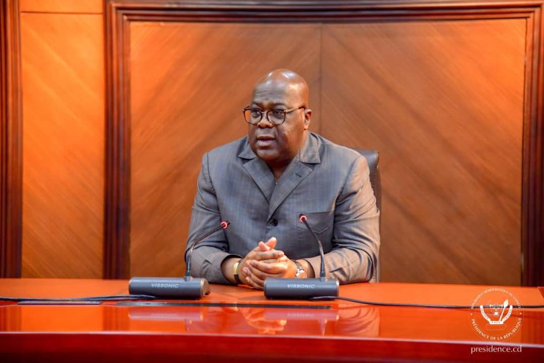 Le chef de l'État Félix Antoine Tshisekedi Tshilombo lors de 48 ème réunion du Conseil des ministres