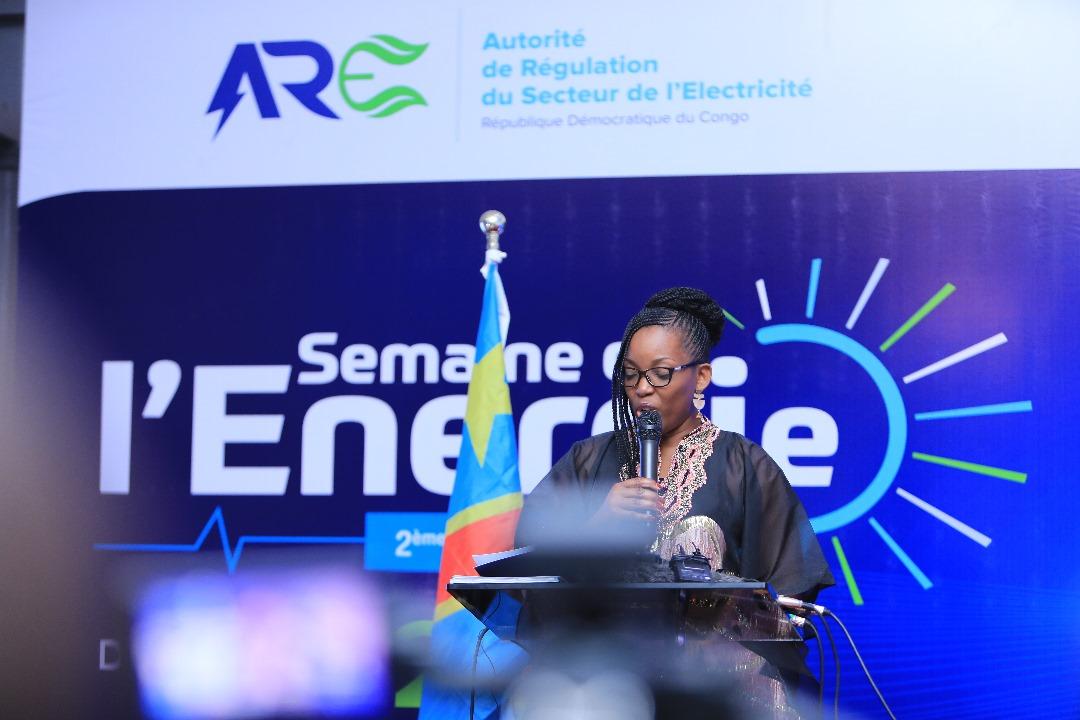Sandrine Mubenga, Directrice générale de l’ARE, à la clôture de la semaine de l’énergie à Kinshasa