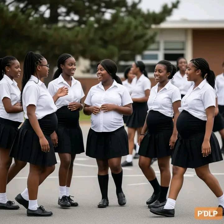 Image générée par l’IA illustrant des adolescentes enceintes, certaines portant également des enfants, en classe [photo d’illustration]
