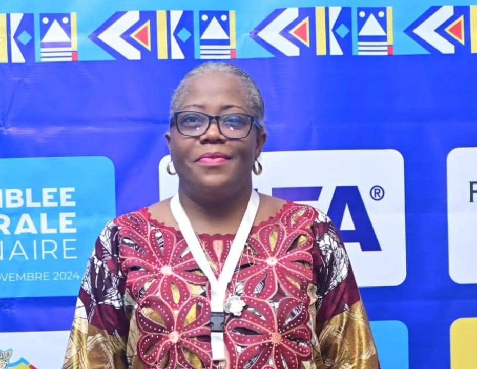 La Présidente du Conor de la FECOFA, Belinda Luntadila Nzuzi.