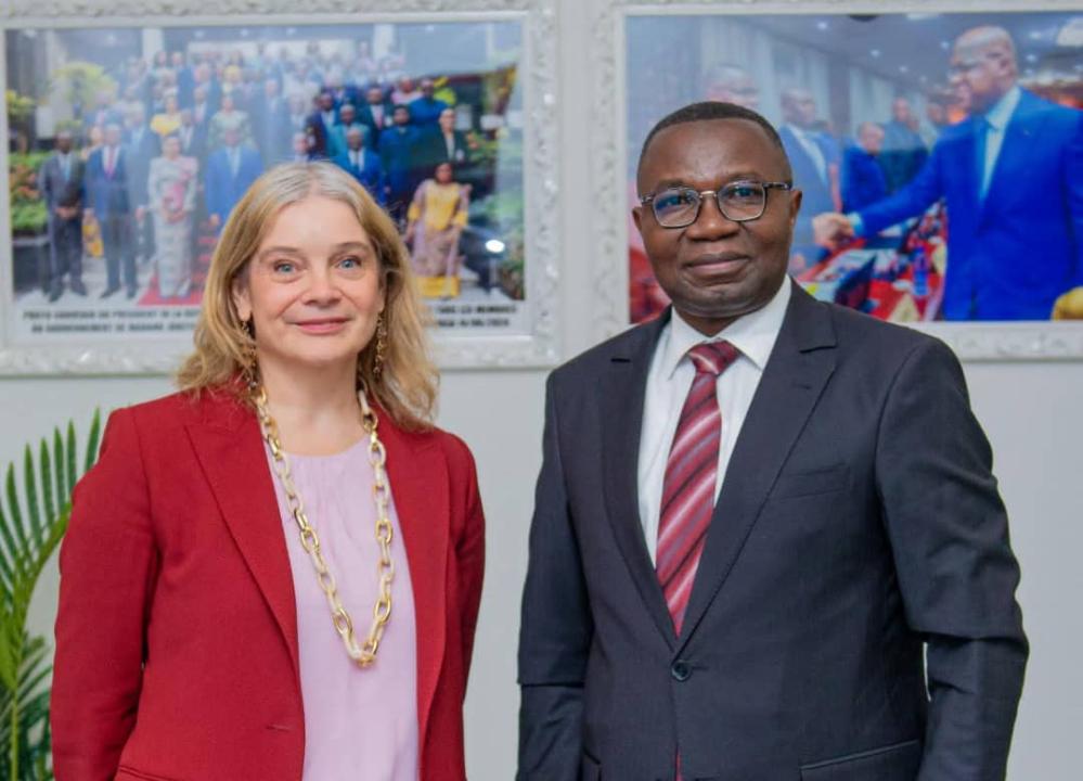 Angèle Samura, Ambassadrice des Pays-Bas en RDC, reçue par le ministre Julien Paluku Kahongya