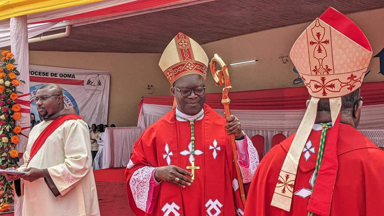 Monseigneur Fulgence Muteba président de la CENCO et archevêque de Lubumbashi lors de cette cérémonie [photo d'illustration]