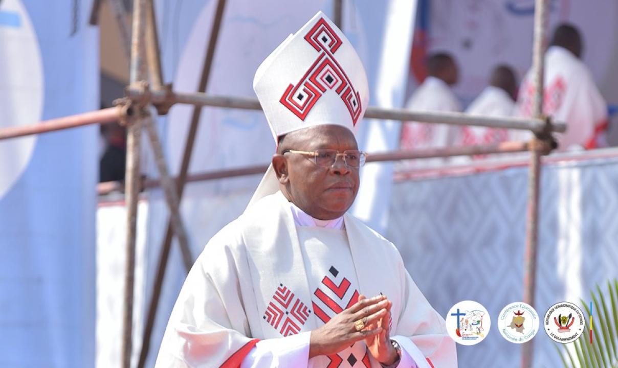 Le cardinal Fridolin Ambongo, archevêque métropolitain de Kinshasa