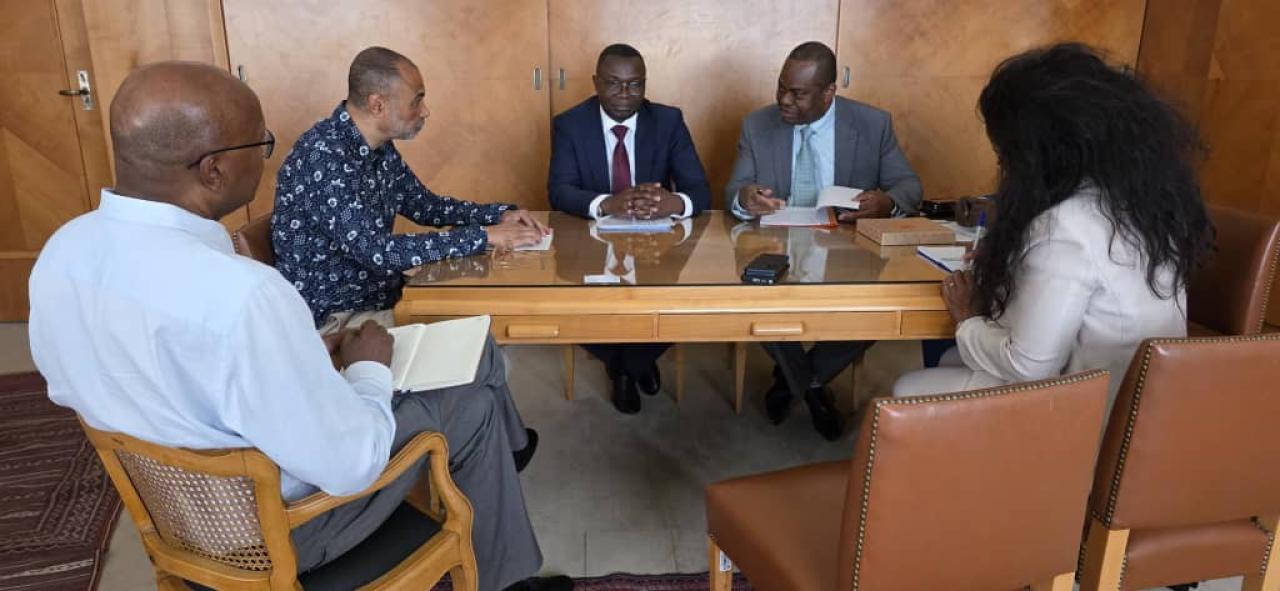 Une délégation congolaise conduite par le ministre Julien Paluku Kahongya en séance de travail avec Paul Akiwumi, Directeur de la Division Afrique, Pays les Moins Avancés et Programmes Spéciaux de la CNUCED