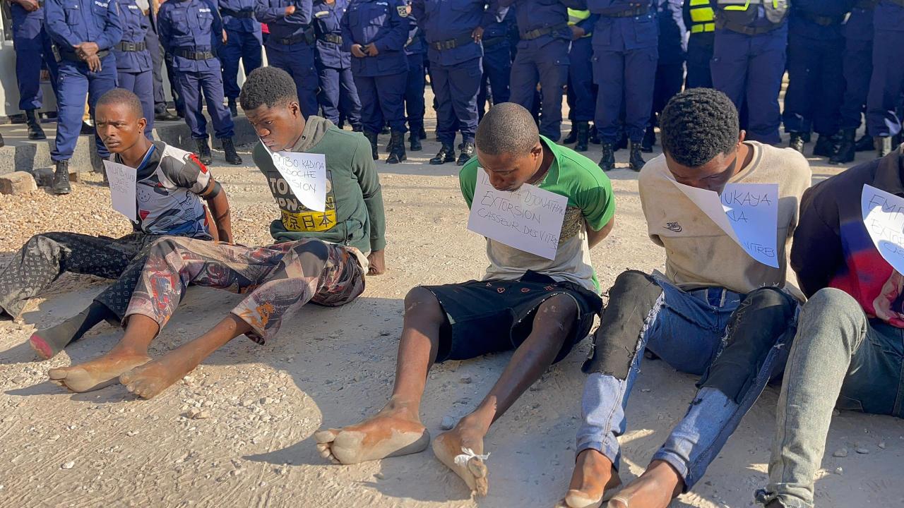 Quelques bandits arrêtés à Lubumbashi par la police nationale Congolaise 