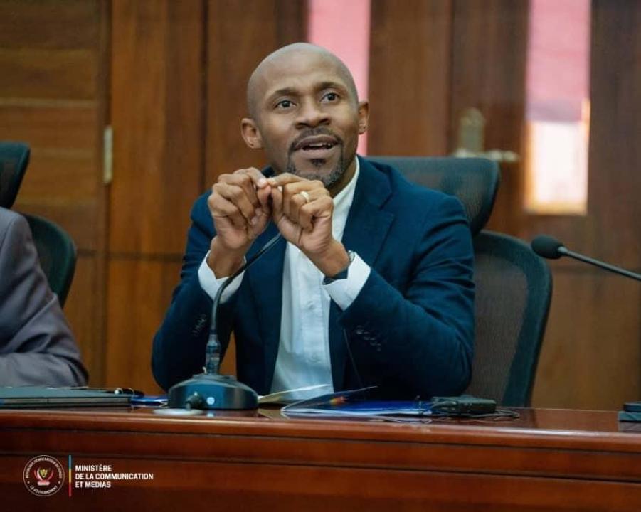 Le ministre de la Communication et Médias, Patrick Muyaya Katembwe