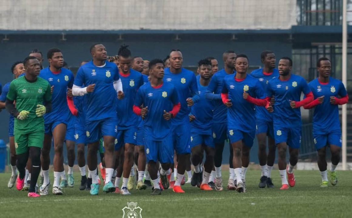 Les Léopards locaux en pleine préparation à Kinshasa.