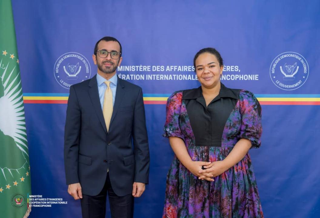 La ministre des affaires étrangères Thérèse Kayikwamba Wagner, et Shafi Al-Hajri, Chargé d’Affaires de l’Ambassade du Qatar à Kinshasa [photo d'illustration]