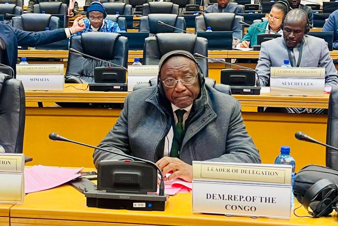 Le rapporteur de la chambre basse du parlement Jacques Djoli à Midrand, en Afrique du Sud