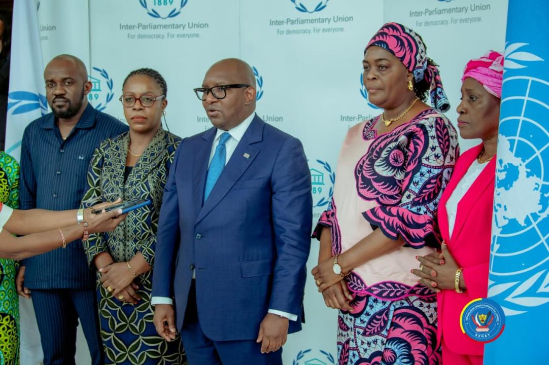 Le président du sénat congolais Jean-Michel Sama Lukonde lors de la clôture de  cette conférence [photo d'illustration]