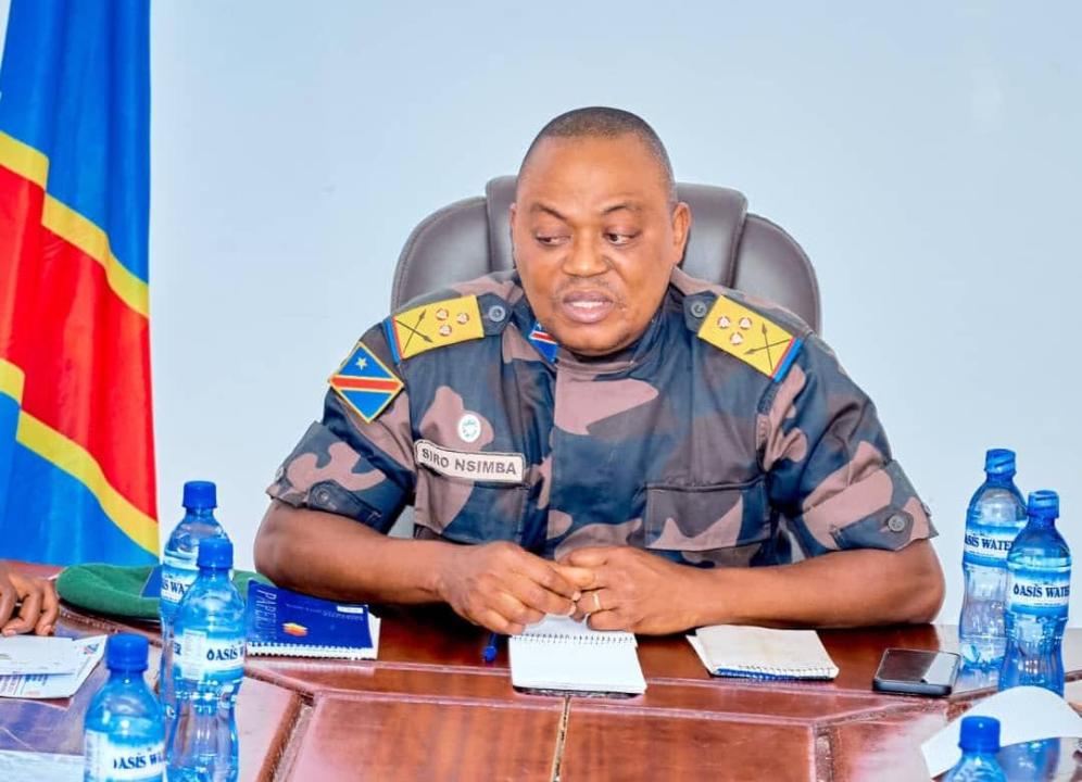 Le Colonel Jean Sironsimba Bunga, administrateur militaire du territoire de Komanda