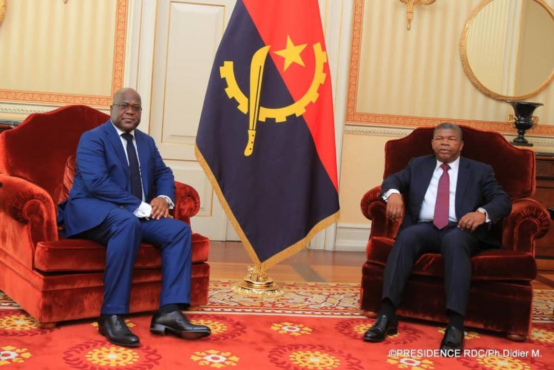 Le chef de l'état Félix Tshisekedi et son homologue angolais Joao Lourenço [ Photo d'illustration]