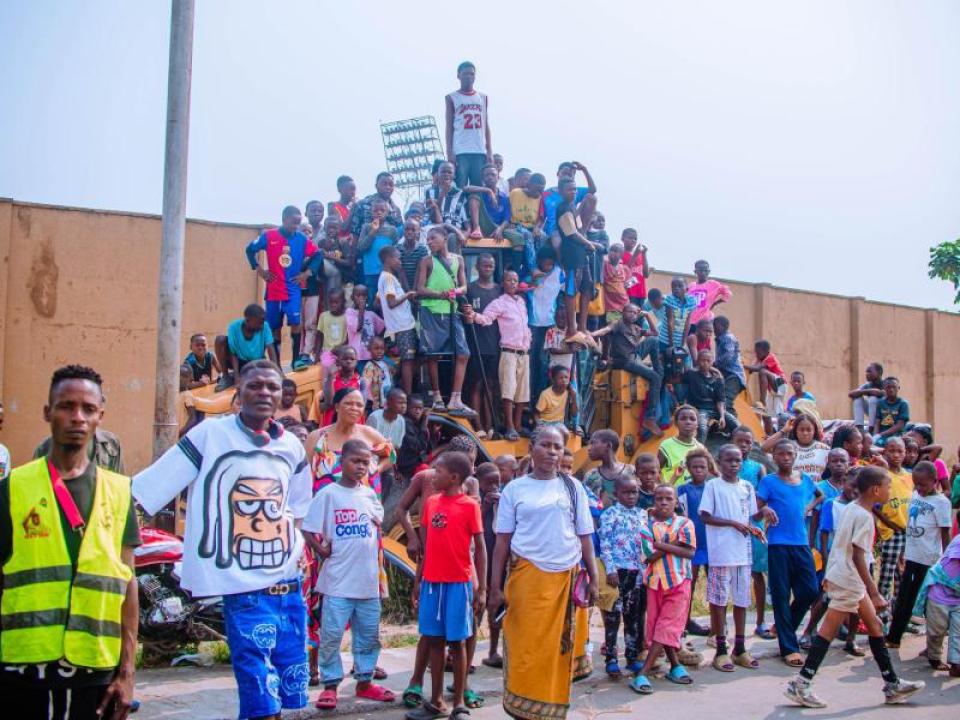 Des sinistrés basés au stade des martyrs