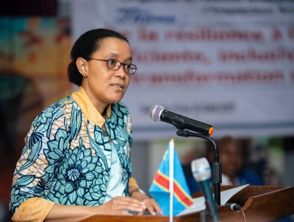 La ministre de l'éducation nationale Raissa Malu, lors de cette activité [photo d'illustration]