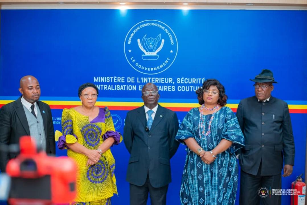 Les membres du parti Ensemble pour la République après leur audience à la vice primature de l’intérieur et sécurité