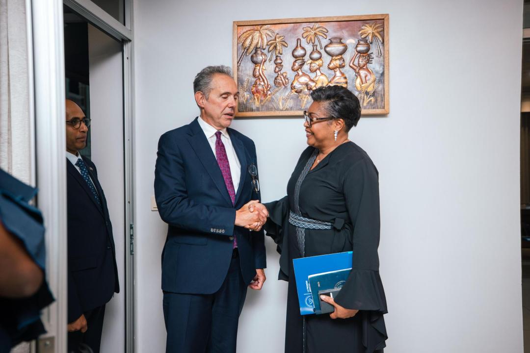 Rencontre à la Primature entre la Première Ministre de la RDC, Judith Suminwa et le Représentant spécial de l'Union européenne, Johan Borgstam