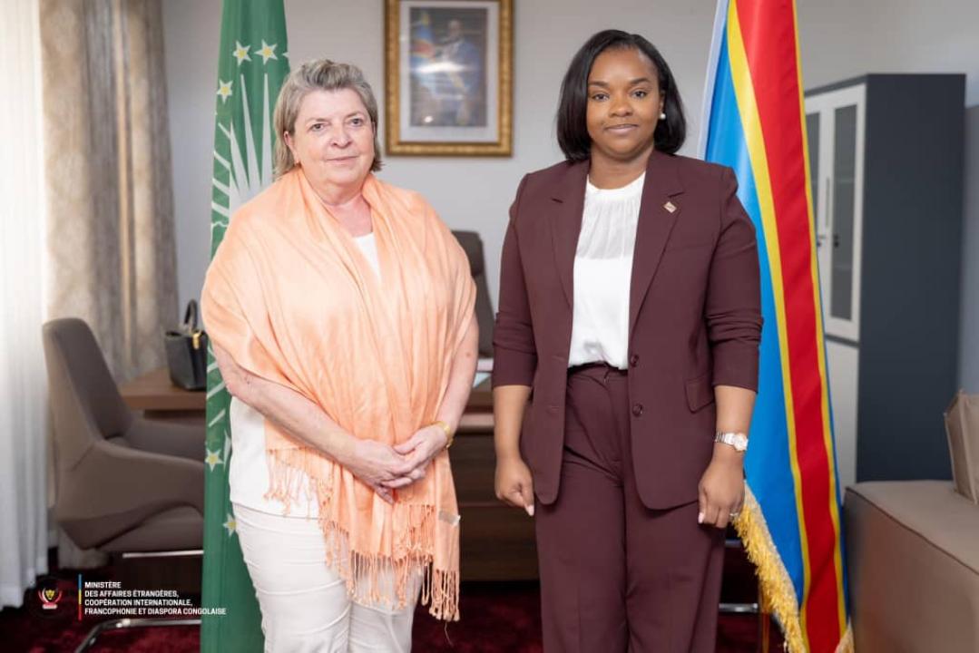 L’Ambassadrice canadienne en RDC, Maryse Guilbeault, reçue à Kinshasa, par Noella Ayeganagato, Vice-ministre des Affaires étrangères