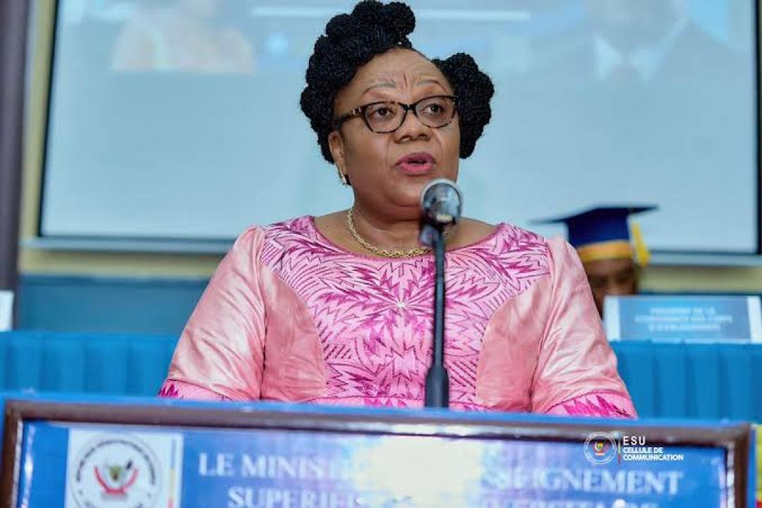 La ministre de l'ESU Marie Thérèse Sombo [photo d'illustration]
